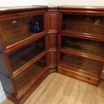 Antieke mahonie lage hoekboekenkast Globe Wernicke 2