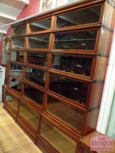 Antieke mahonie Globe Wernicke boekenkasten 2