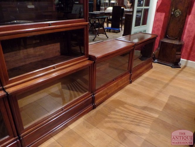 Antieke mahonie Globe Wernicke boekenkasten 3