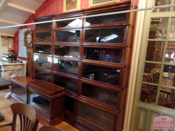 Antieke mahonie Globe Wernicke boekenkasten 2