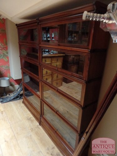 Antieke mahonie Globe Wernicke boekenkasten 3