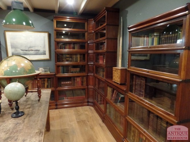Antieke mahonie Globe Wernicke boekenkasten 2