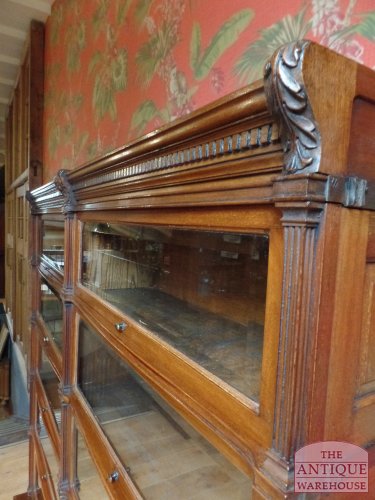 Antieke mahonie stapelbare Globe Wernicke boekenkast, de Rolls Royce onder de Globe Wernicke boekenkasten 2