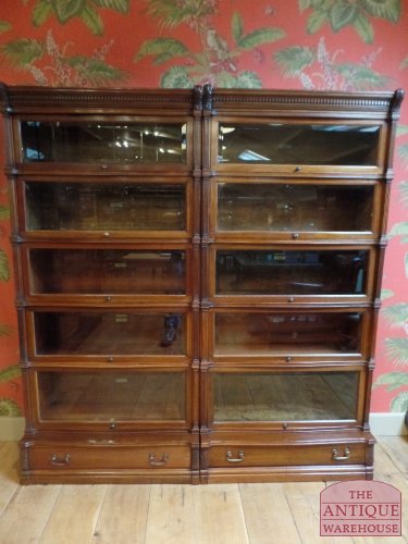 Antieke mahonie stapelbare Globe Wernicke boekenkast, de Rolls Royce onder de Globe Wernicke boekenkasten 3