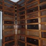 Antieke eiken hoek Globe Wernicke boekenkasten 3