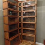 Antieke eiken hoek stapelbare Globe Wernicke boekenkast in originele staat 1