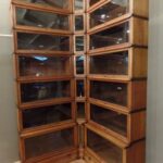 Antieke eiken hoek stapelbare Globe Wernicke boekenkast in originele staat 2