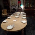 Antieke eiken uitschuifbare eettafel 2