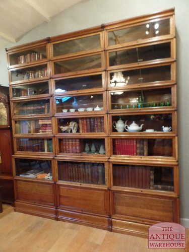 Antieke eiken stapelbare Globe Wernicke boekenkast 3
