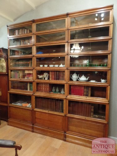 Antieke originele eiken Globe Wernicke boekenkasten 3