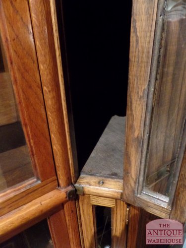 Antieke stapelbare eiken hoek Globe Wernicke bibliotheekkast 2