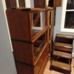 Antieke stapelbare eiken hoek Globe Wernicke bibliotheekkast 3