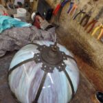 antieke Tiffany type panel lamp 2