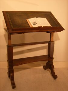 architecten tafel ingelegd met leer, VERKOCHT