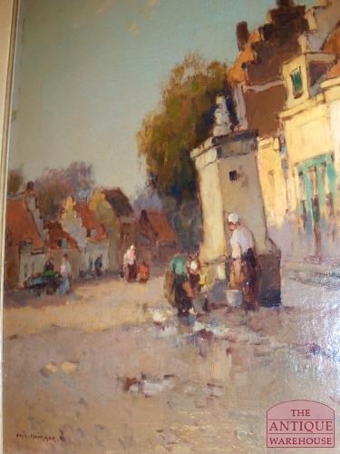 Dorpsgezicht met waterpomp 2