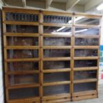 Drievoudige originele antieke eiken boekenkast van het Globe Wernicke systeem 2