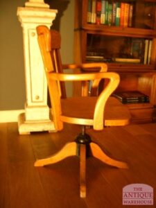 eiken antieke bureaustoel, VERKOCHT