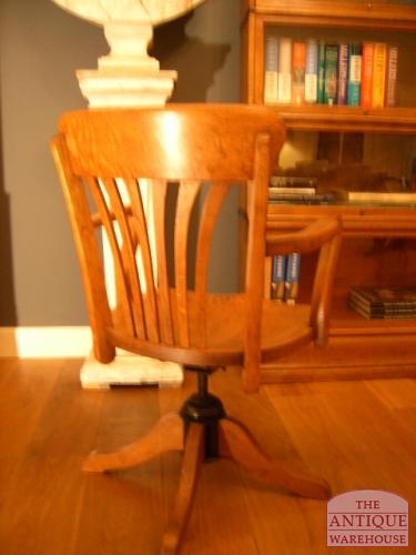 Eiken antieke bureaustoel 2