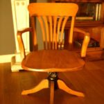 Eiken antieke bureaustoel 3