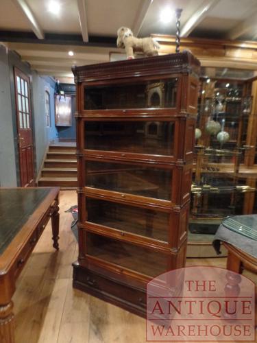 Eiken antieke Globe Wernicke boekenkast 2