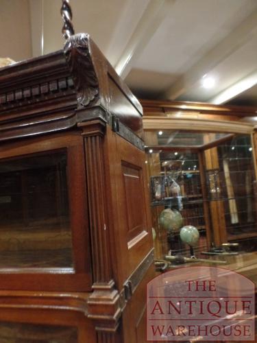 Eiken antieke Globe Wernicke boekenkast 3