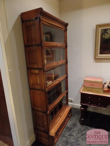 Eiken antieke Globe Wernicke boekenkast in Ideal stijl 3
