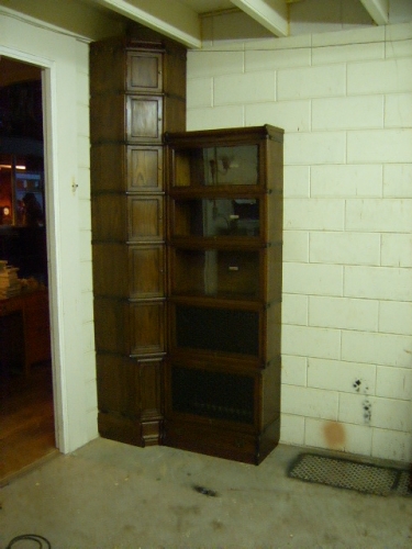 eiken Globe Wernicke hoekkast