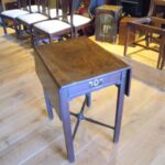kleine antieke mahonie pembroke tafel 1