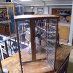 kleine antieke mahonie vitrine 1