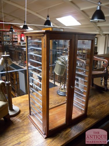 kleine antieke mahonie vitrine 2