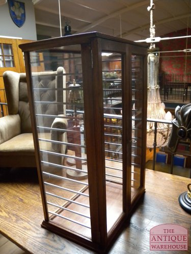 kleine antieke mahonie vitrine 3