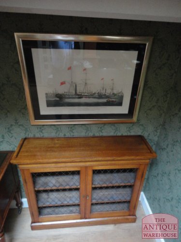 Kleine eiken Victoriaanse boekenkast 2