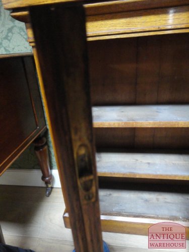 Kleine eiken Victoriaanse boekenkast 3