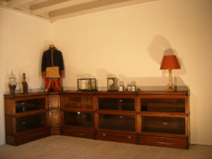 Lage opstelling eiken Globe Wernicke, antik Eiche Globe Wernicke Bücherschrank