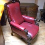 antieke mahonie bibliotheekstoel 1