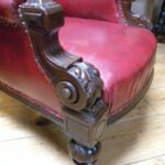 antieke mahonie bibliotheekstoel 2