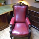 antieke mahonie bibliotheekstoel 3