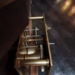 antieke mahonie Engelse pubklok met snek uurwerk 2