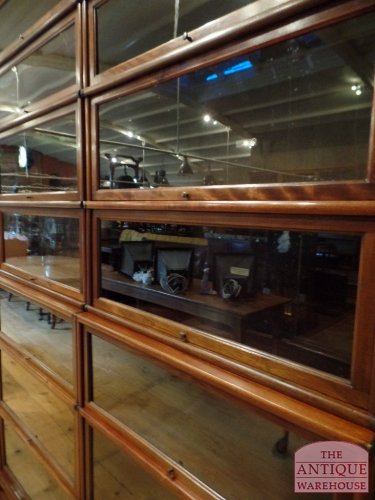 Antieke mahonie originele stapelbare Globe Wernicke boekenkast 2