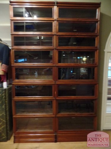 Antieke mahonie originele stapelbare Globe Wernicke boekenkast 3