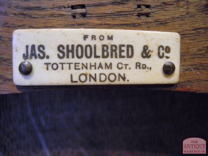 Paar antieke eiken bureaustoelen 3