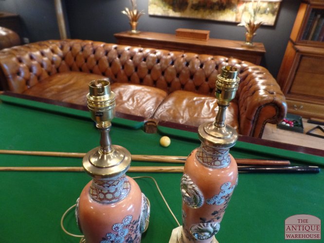 Paar antieke vaas lampen 2