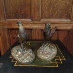 paar antieke vergulde bronzen fazanten 1