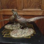 paar antieke vergulde bronzen fazanten 2