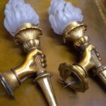 Paar antieke wand lampen 3