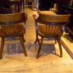 Paar mahonie bureaustoelen 3