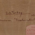 Schilderij van dame in paarse jurk 2