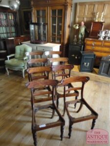 set van acht antieke regency eetkamer stoelen, VERKOCHT
