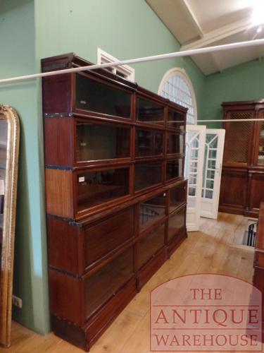 Antieke mahoniehouten stapelbare originele Globe Wernicke boekenkast 2