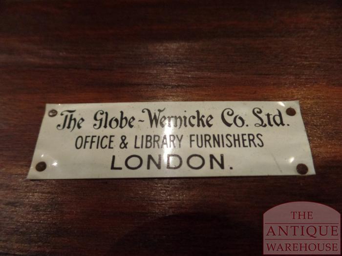 Antieke mahoniehouten stapelbare originele Globe Wernicke boekenkast 3